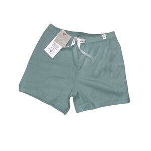 Baby Mori Mint Green Ribbed Short Pant 18-24M
